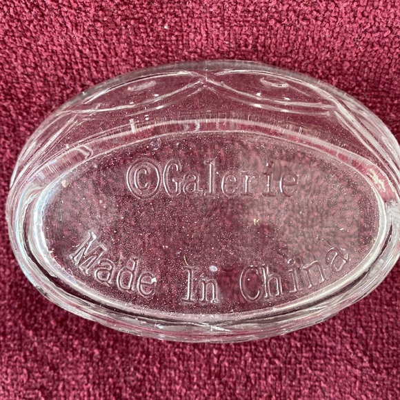 Galerie Glass Bunny on Nest Dish 2 Pc Vintage - Picture 3 of 5